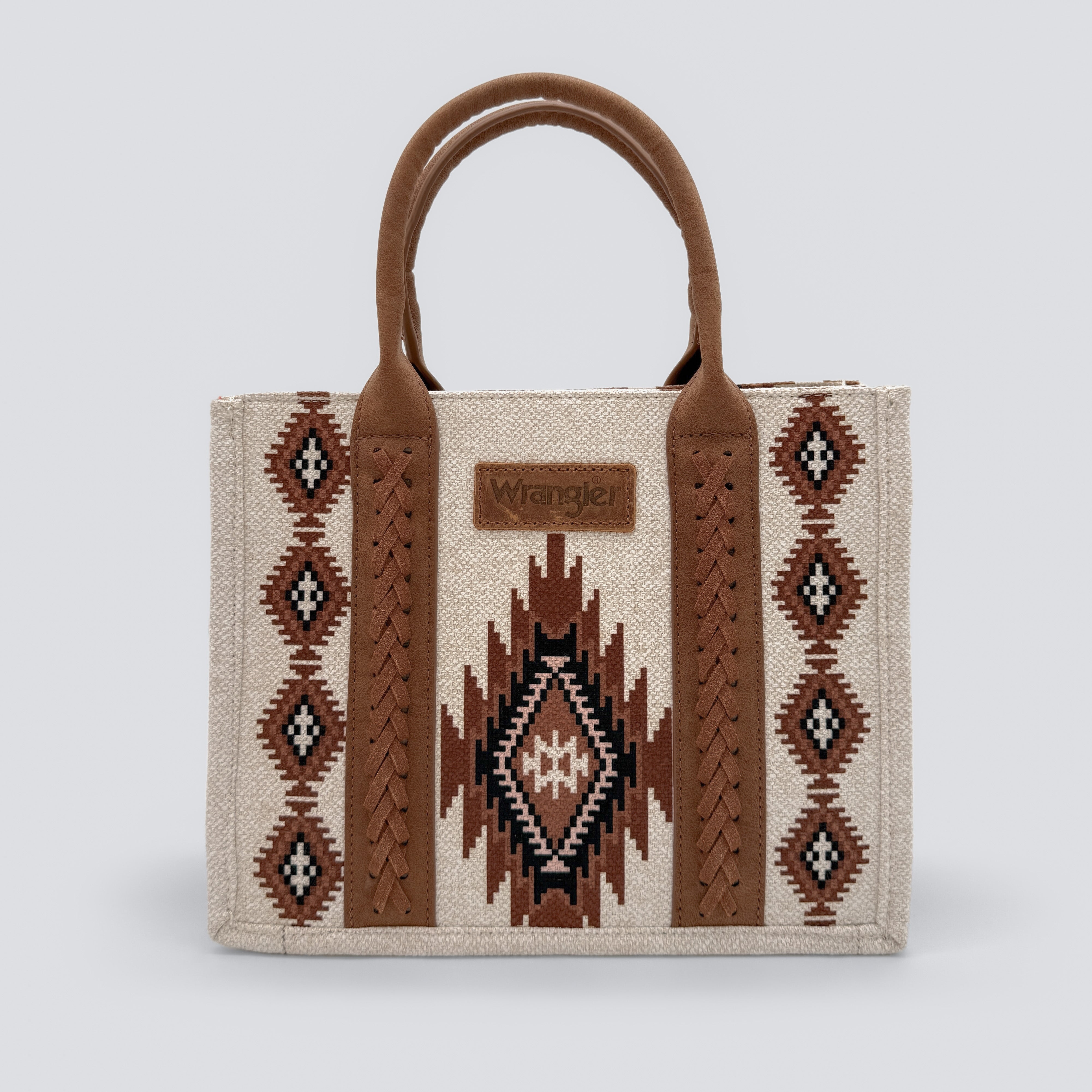Dani Morgans x Wrangler Western Horizon Collection Whipstitch Crossbody Tote met riem