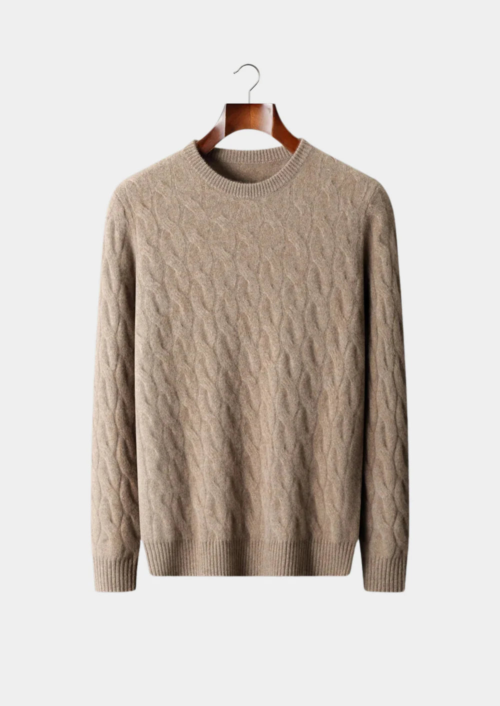 PREMIUM KASJMIER KABEL CREWNECK