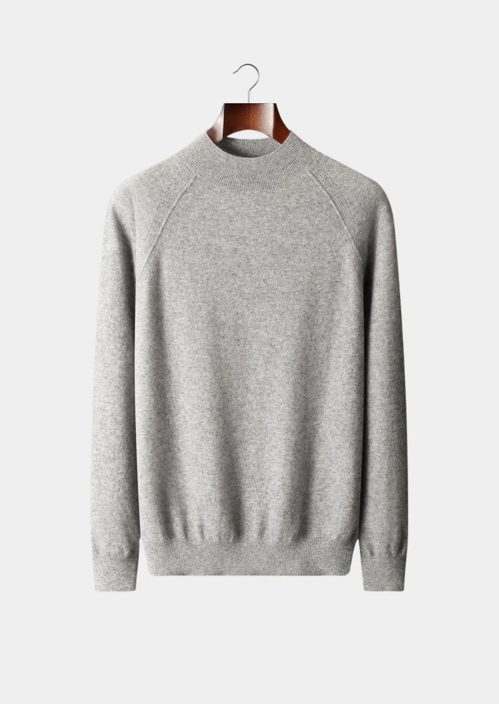 ZUIVERE EXTRA FIJNE MERINOWOL RAGLAN MOCKNECK
