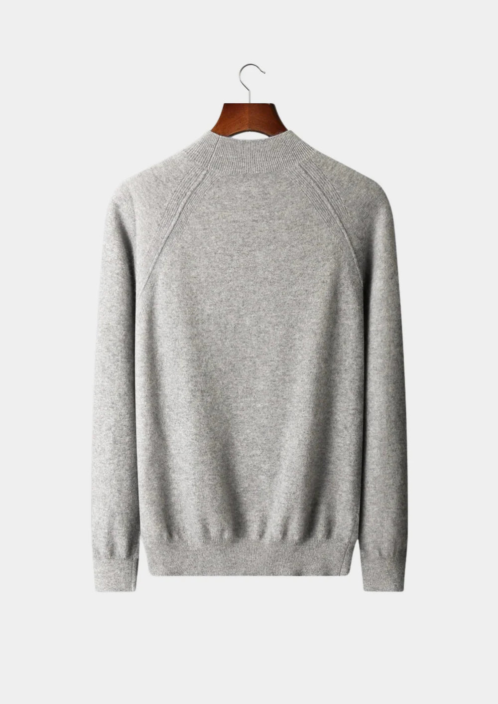 ZUIVERE EXTRA FIJNE MERINOWOL RAGLAN MOCKNECK