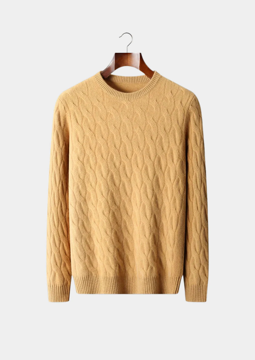 PREMIUM KASJMIER KABEL CREWNECK