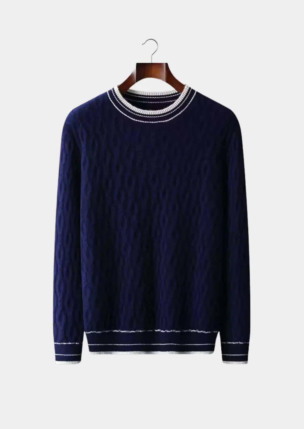 ZUIVERE EXTRA FIJNE MERINOWOL JACQUARD CREWNECK