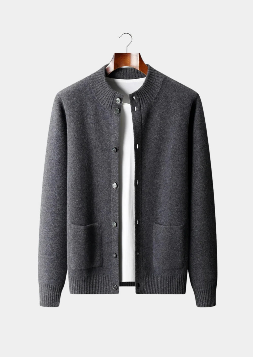 PREMIUM KASJMIER KNOOPCARDIGAN