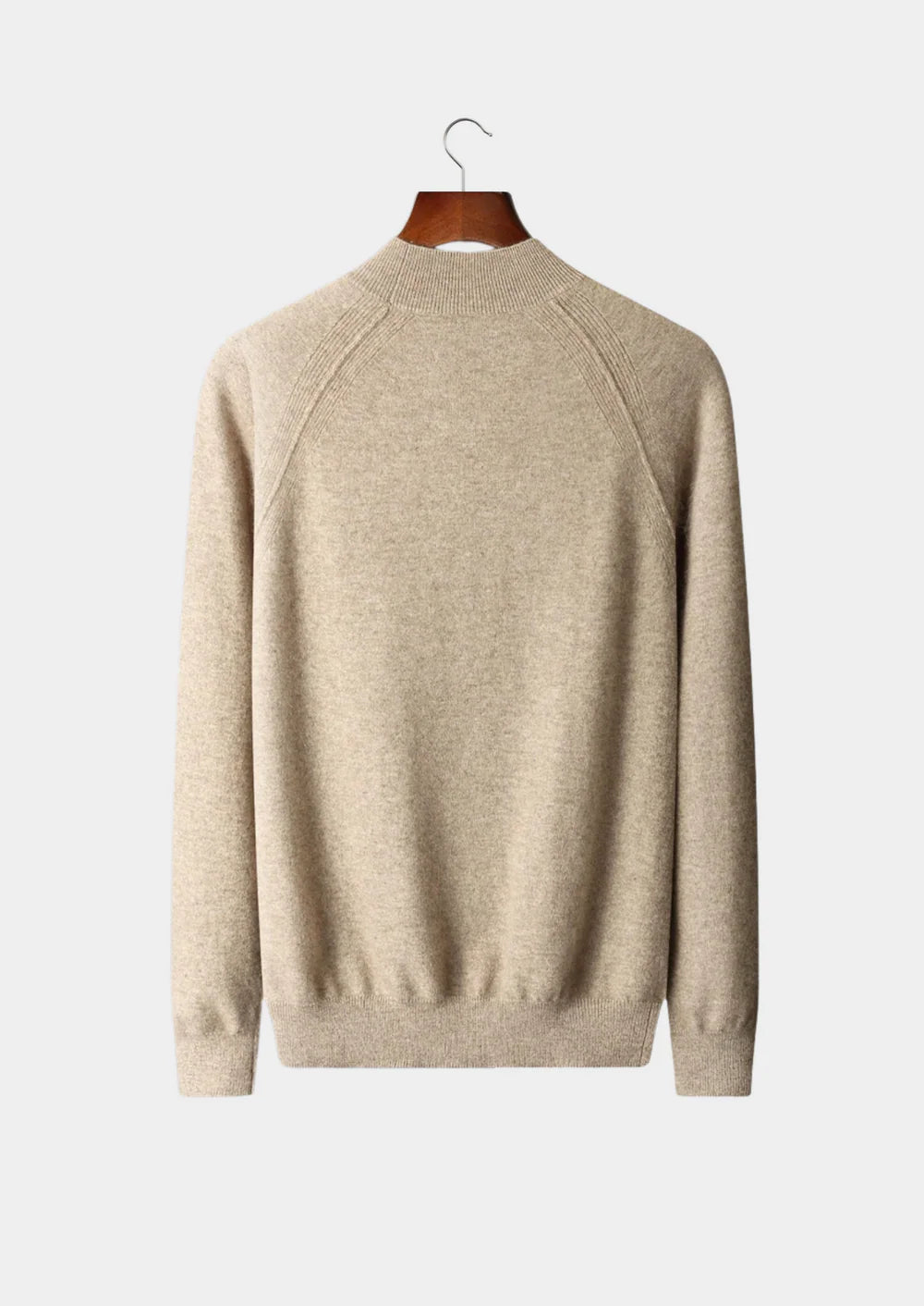 ZUIVERE EXTRA FIJNE MERINOWOL RAGLAN MOCKNECK