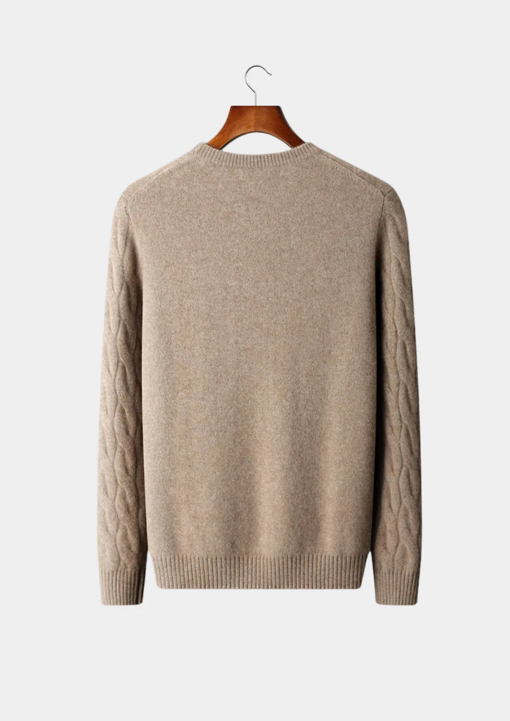PREMIUM KASJMIER KABEL CREWNECK