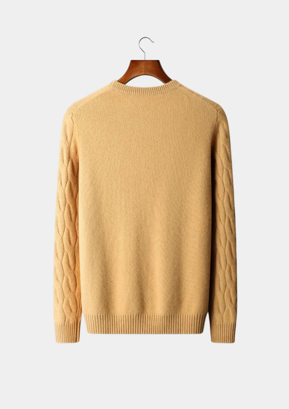 PREMIUM KASJMIER KABEL CREWNECK