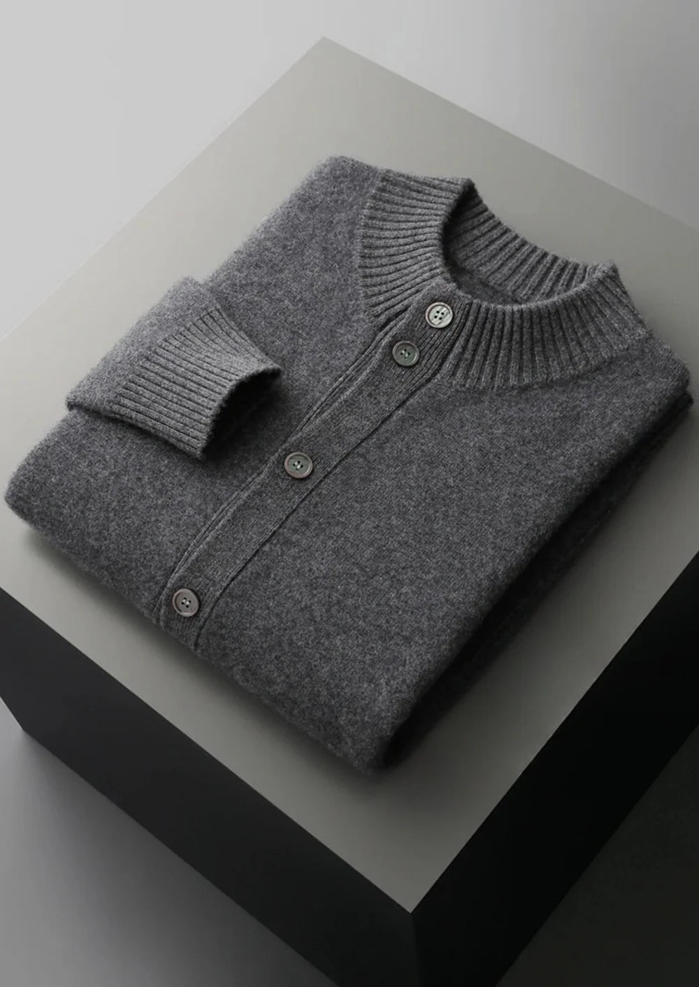 PREMIUM KASJMIER KNOOPCARDIGAN