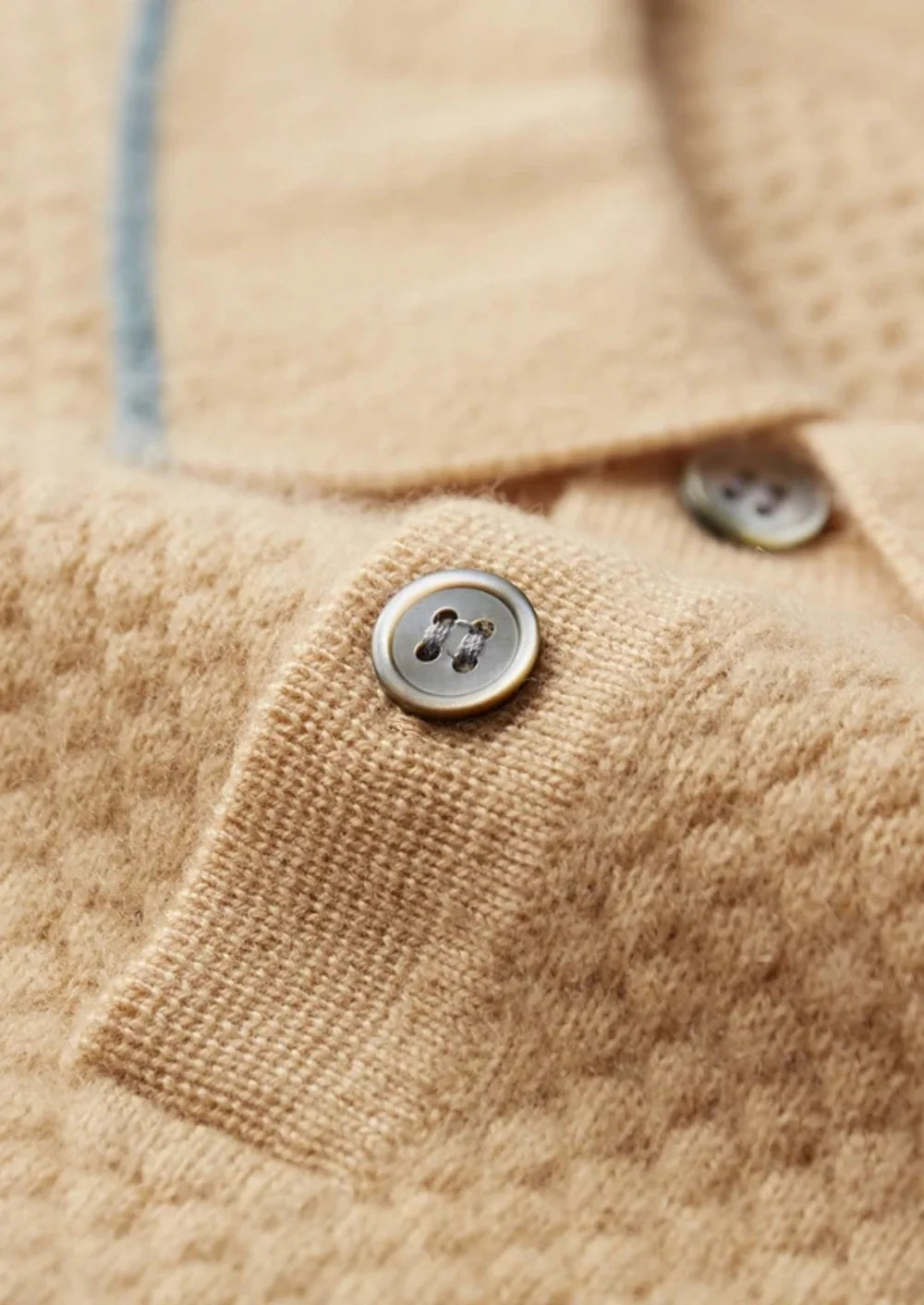 PREMIUM KASJMIER TWEEKLEURIGE POLO