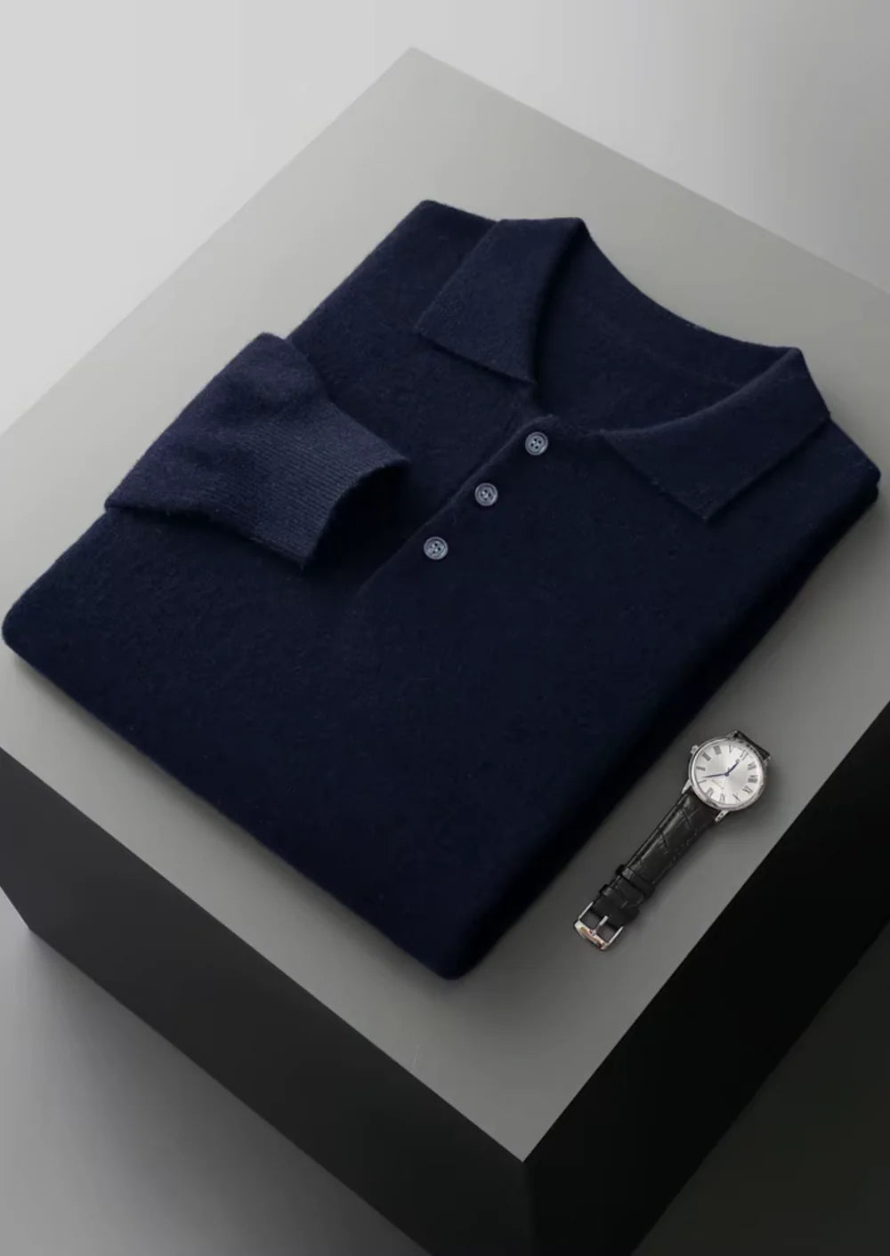 PURE EXTRA-FIJNE MERINOWOL KLASSIEKE TRUI POLO