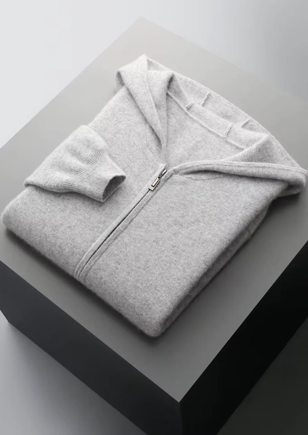 ZUIVERE EXTRA-FIJNE MERINO WOL RITS HOODIE