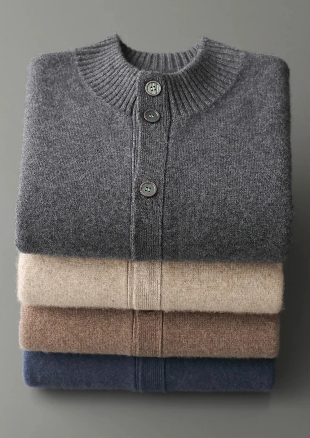 PREMIUM KASJMIER KNOOPCARDIGAN