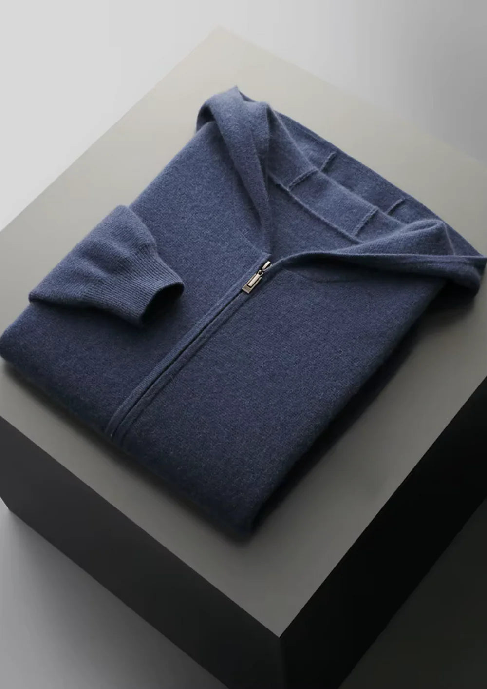 ZUIVERE EXTRA-FIJNE MERINO WOL RITS HOODIE