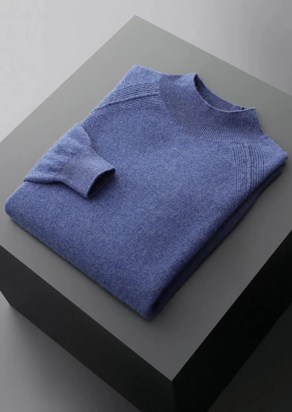 ZUIVERE EXTRA FIJNE MERINOWOL RAGLAN MOCKNECK