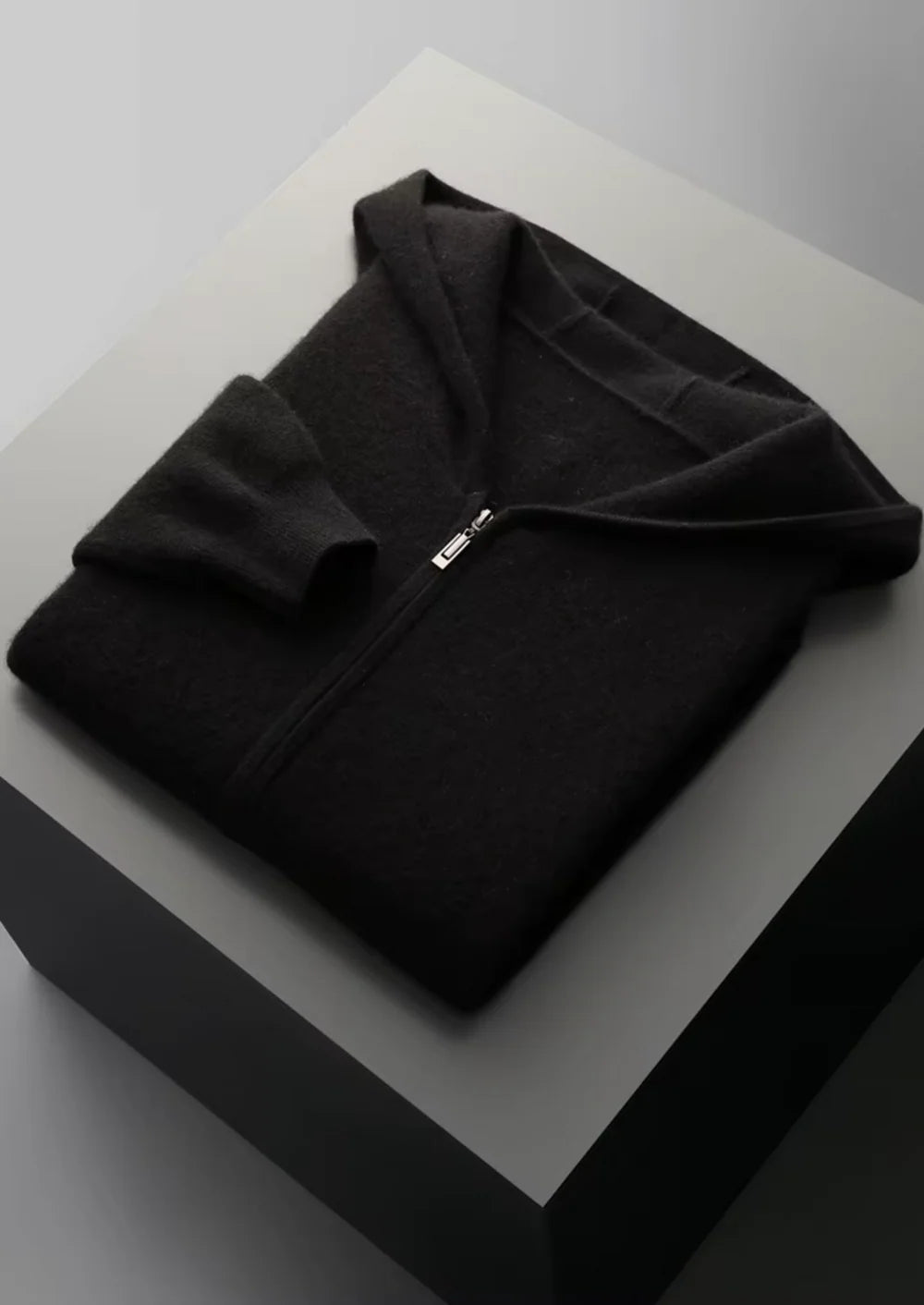 ZUIVERE EXTRA-FIJNE MERINO WOL RITS HOODIE