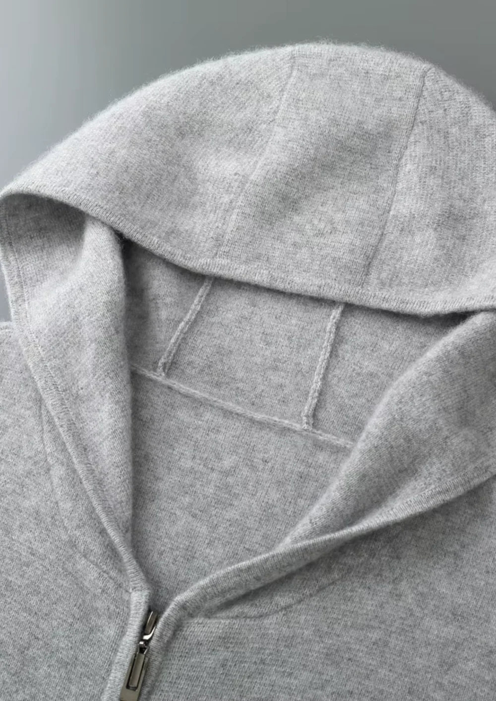 ZUIVERE EXTRA-FIJNE MERINO WOL RITS HOODIE