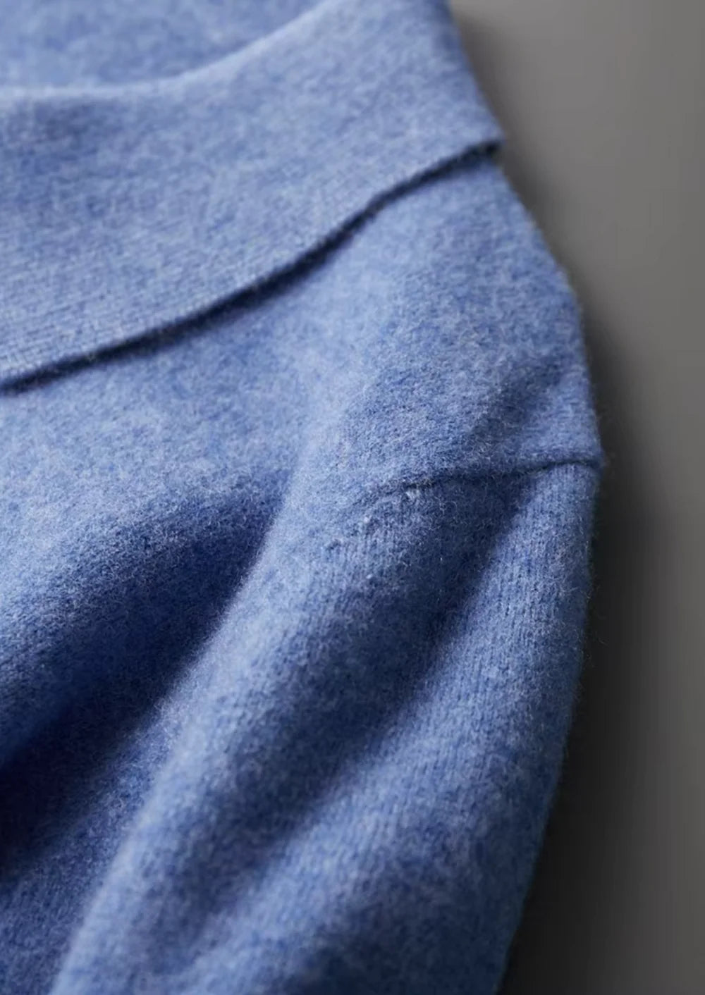 PURE EXTRA FIJNE MERINO WOL POLO MET HALVE RITS