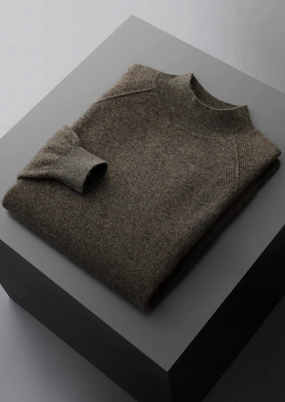 ZUIVERE EXTRA FIJNE MERINOWOL RAGLAN MOCKNECK