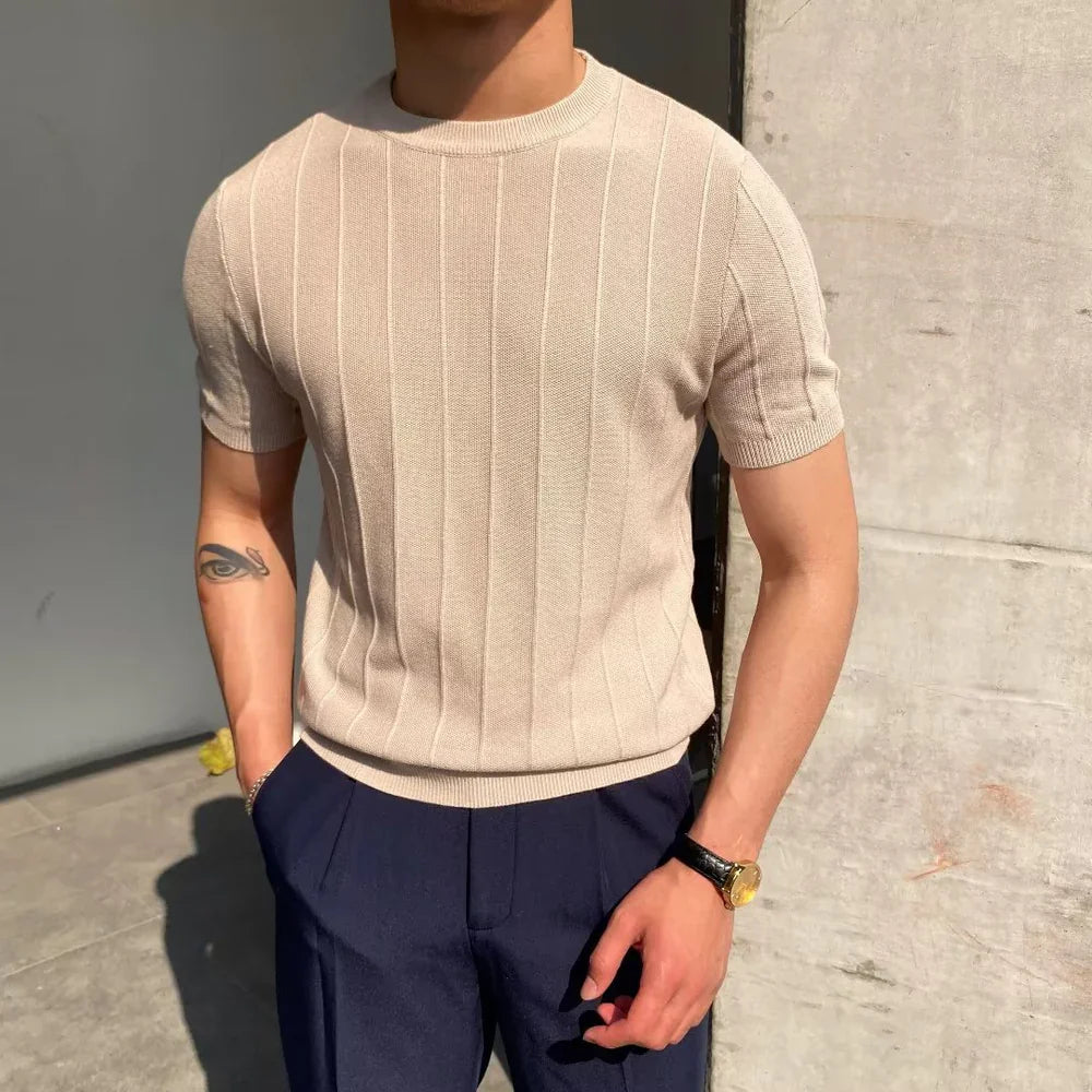 Cannes geribbeld T-shirt