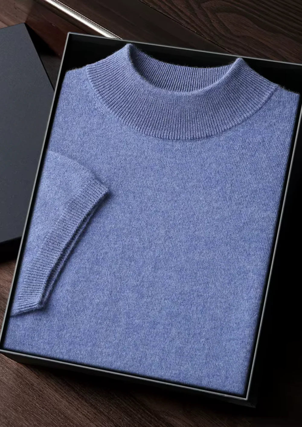 MIUM CASHMERE MOCK-NECK T-SHIRT