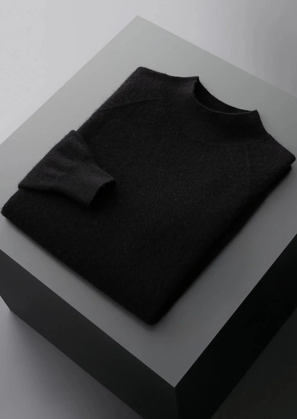 ZUIVERE EXTRA FIJNE MERINOWOL RAGLAN MOCKNECK