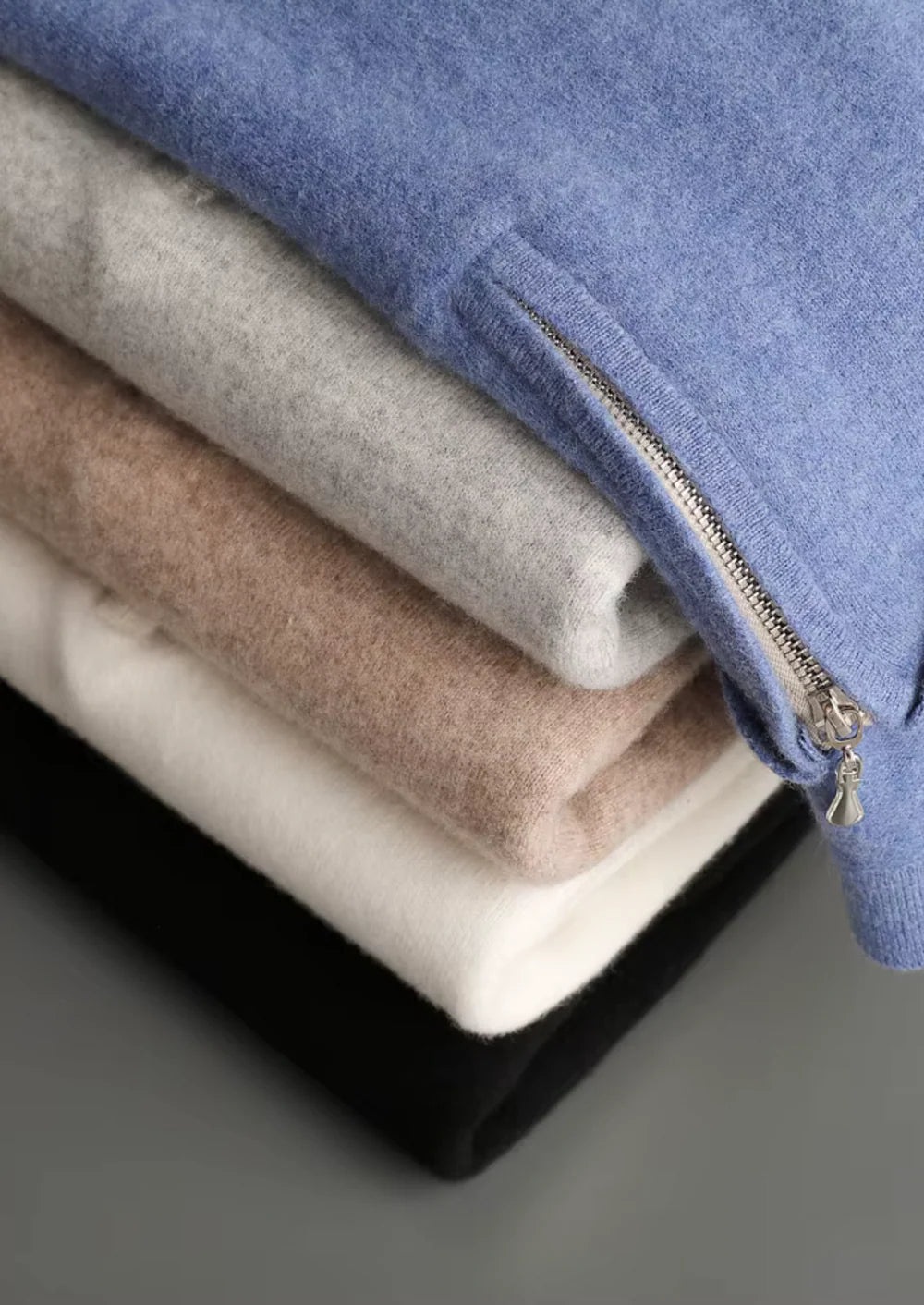 PURE EXTRA FIJNE MERINO WOL POLO MET HALVE RITS