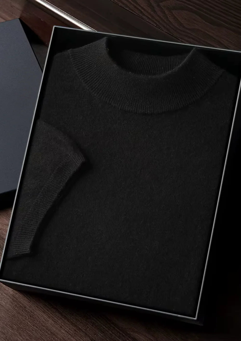 MIUM CASHMERE MOCK-NECK T-SHIRT