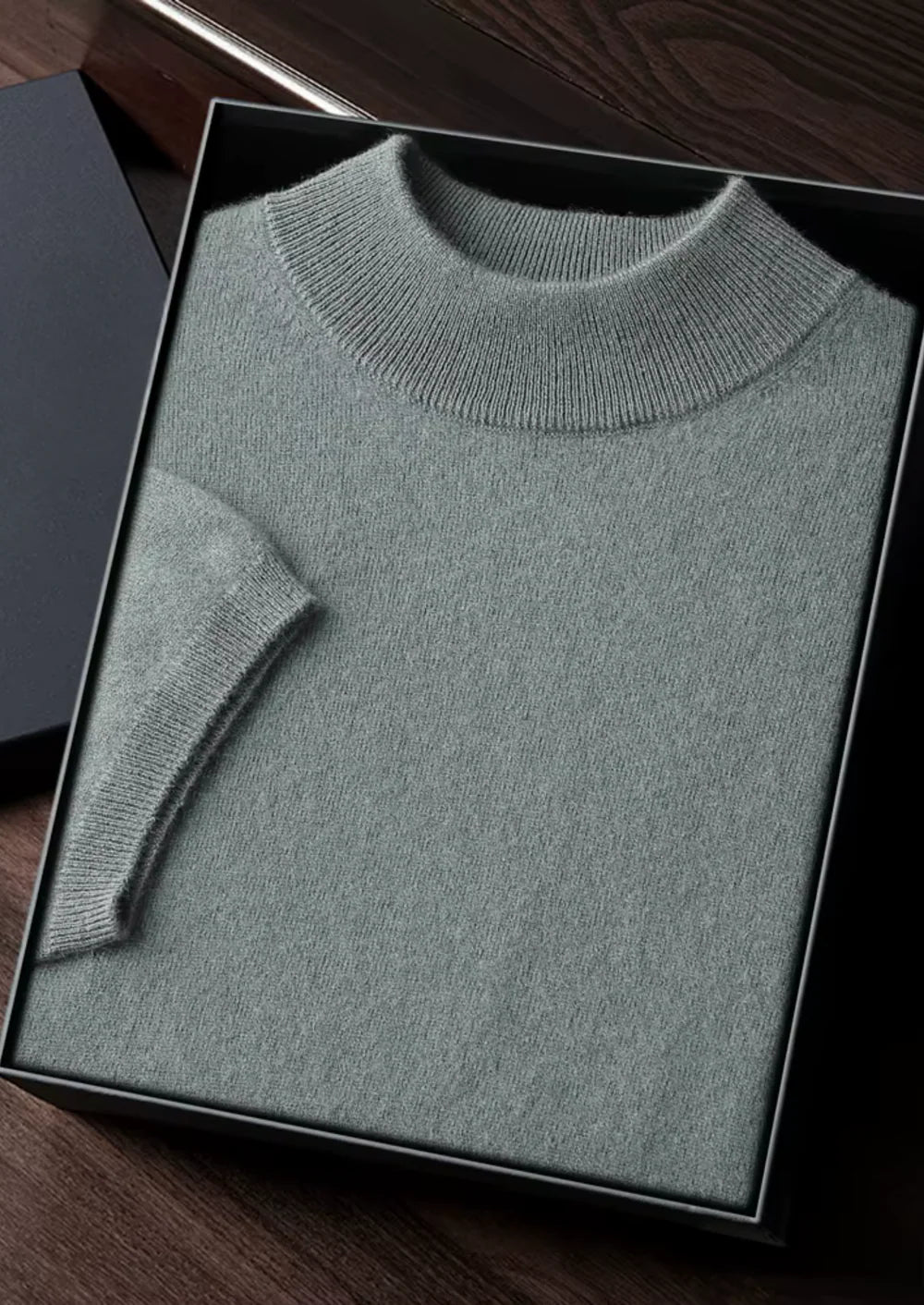 MIUM CASHMERE MOCK-NECK T-SHIRT