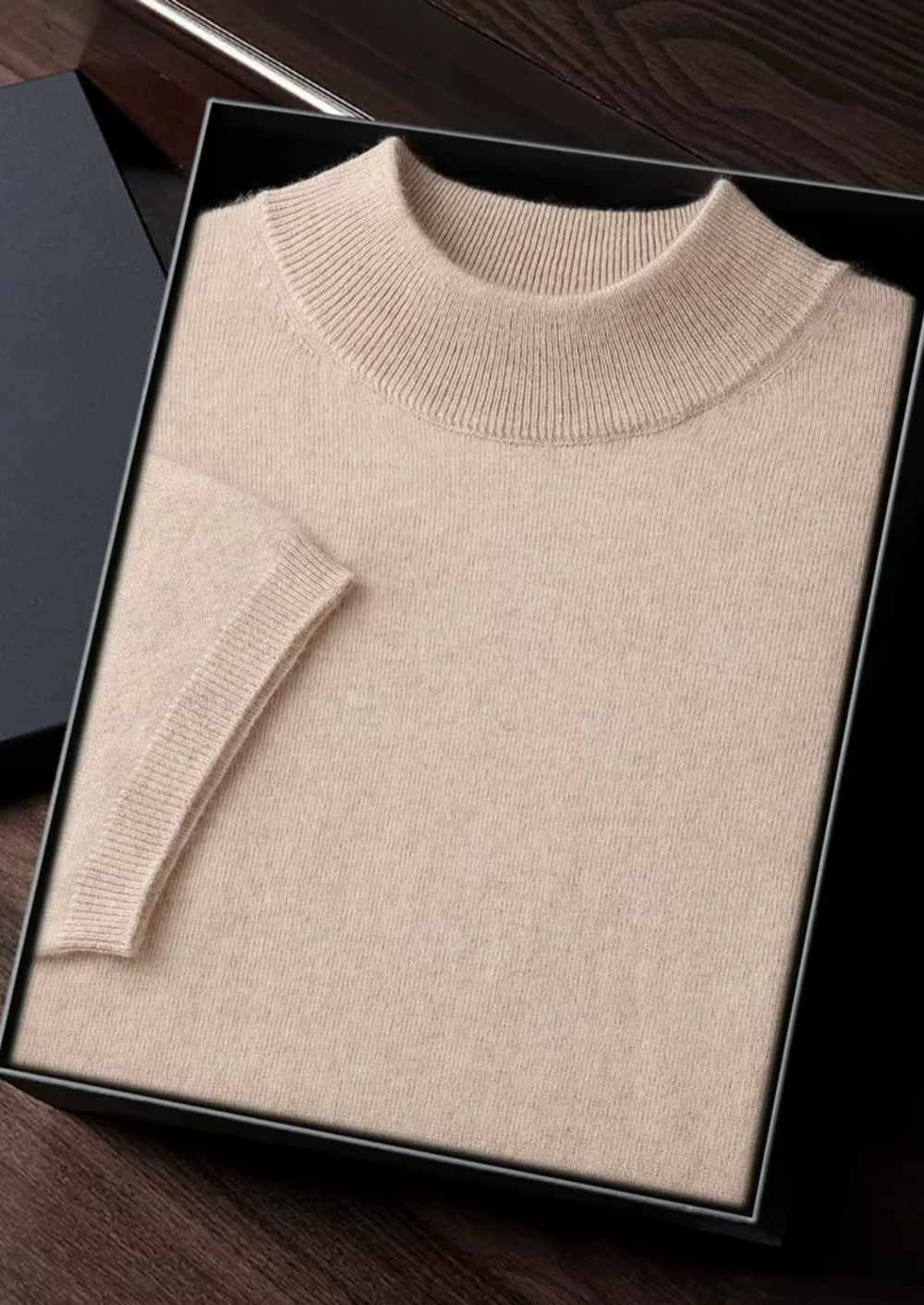 MIUM CASHMERE MOCK-NECK T-SHIRT