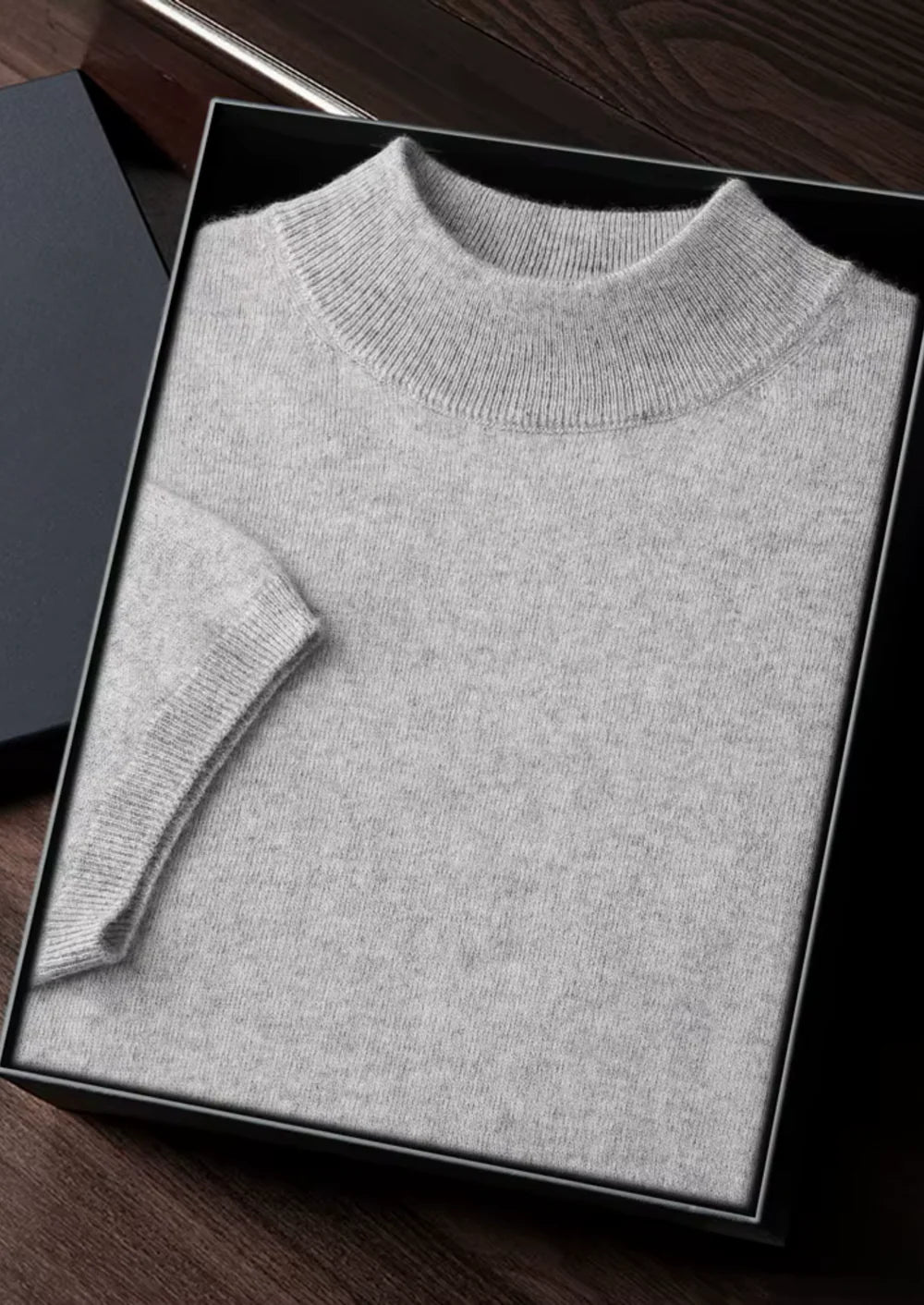MIUM CASHMERE MOCK-NECK T-SHIRT