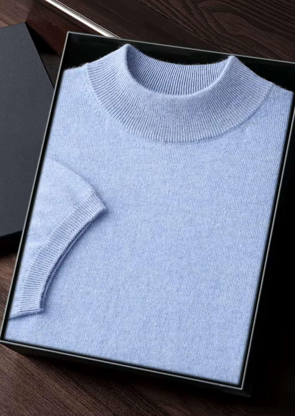MIUM CASHMERE MOCK-NECK T-SHIRT