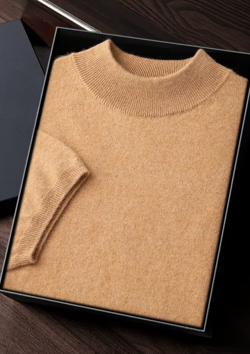 MIUM CASHMERE MOCK-NECK T-SHIRT