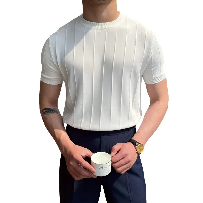 Cannes geribbeld T-shirt