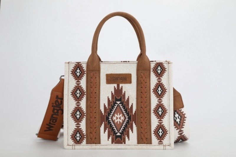 Dani Morgans x Wrangler Western Horizon Collection Whipstitch Crossbody Tote met riem