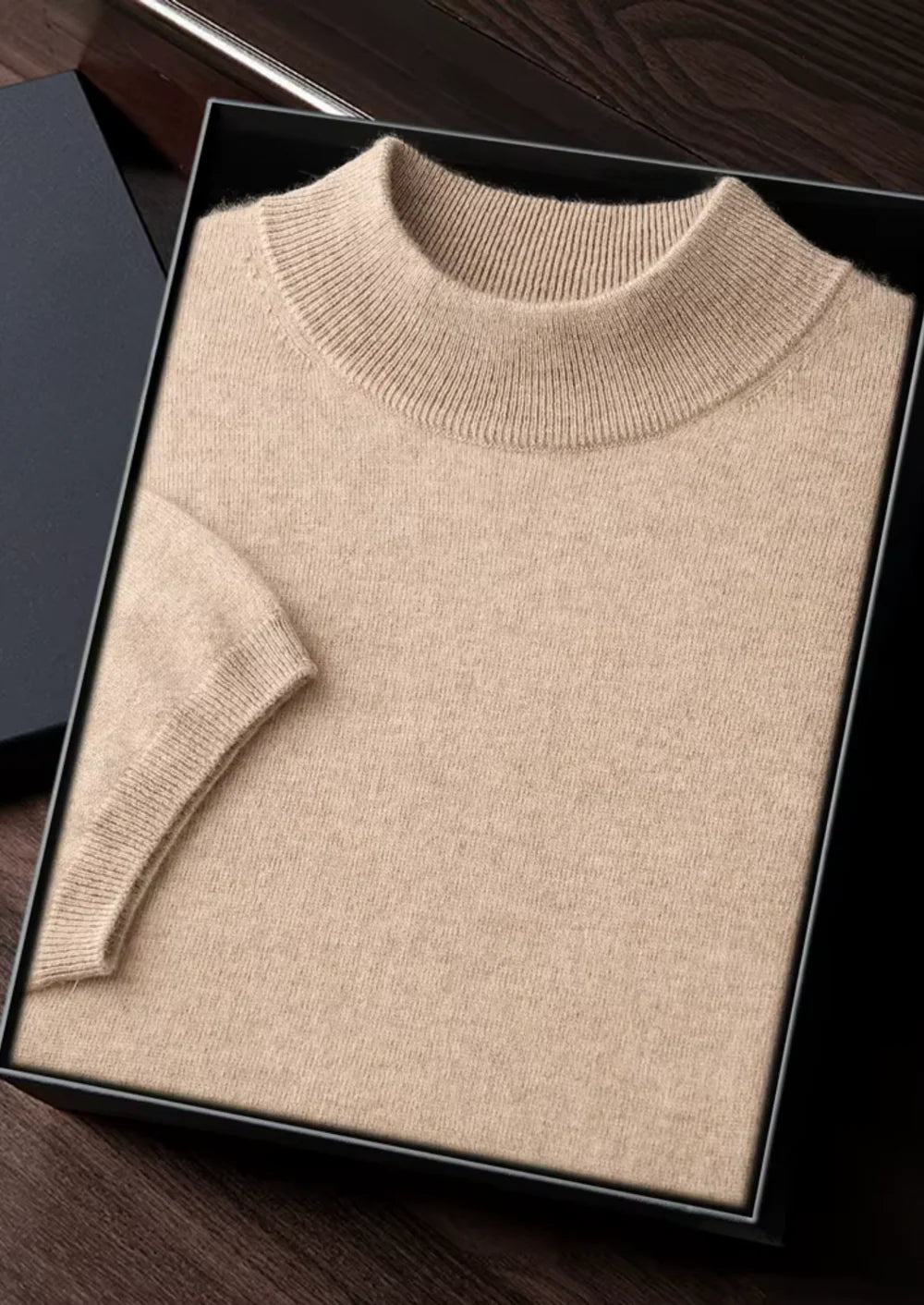 MIUM CASHMERE MOCK-NECK T-SHIRT
