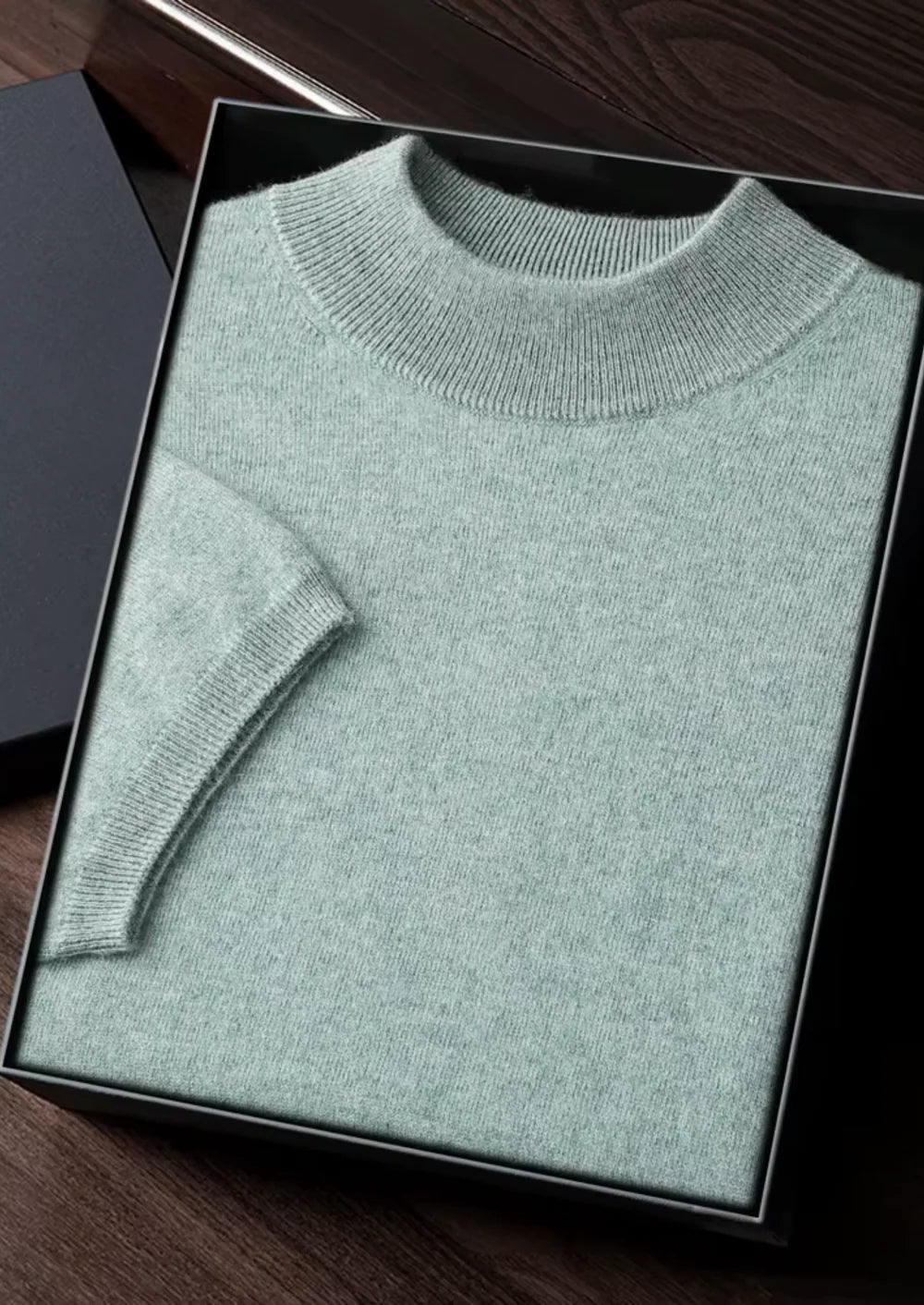 MIUM CASHMERE MOCK-NECK T-SHIRT