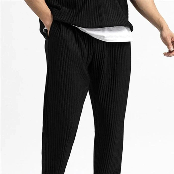 Modaura™ | Geribbelde katoenen pantalon