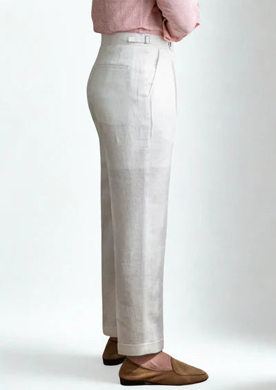 TOSCANE GEPLOOIDE KUSTBROEK - Wit