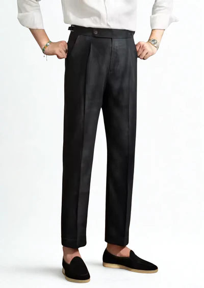 TOSCANE GEPLOOIDE KUSTBROEK - Zwart