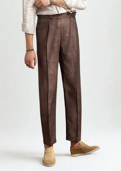 TOSCANE GEPLOOIDE KUSTBROEK - Donkerbruin