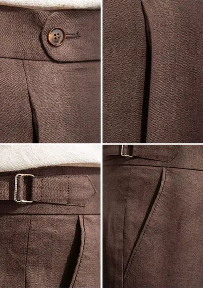 TOSCANE GEPLOOIDE KUSTBROEK - Donkerbruin