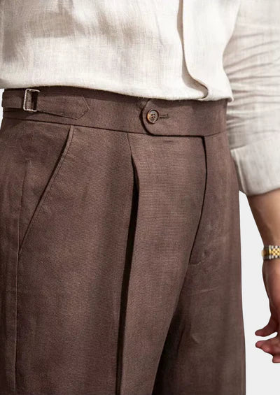 TOSCANE GEPLOOIDE KUSTBROEK - Donkerbruin