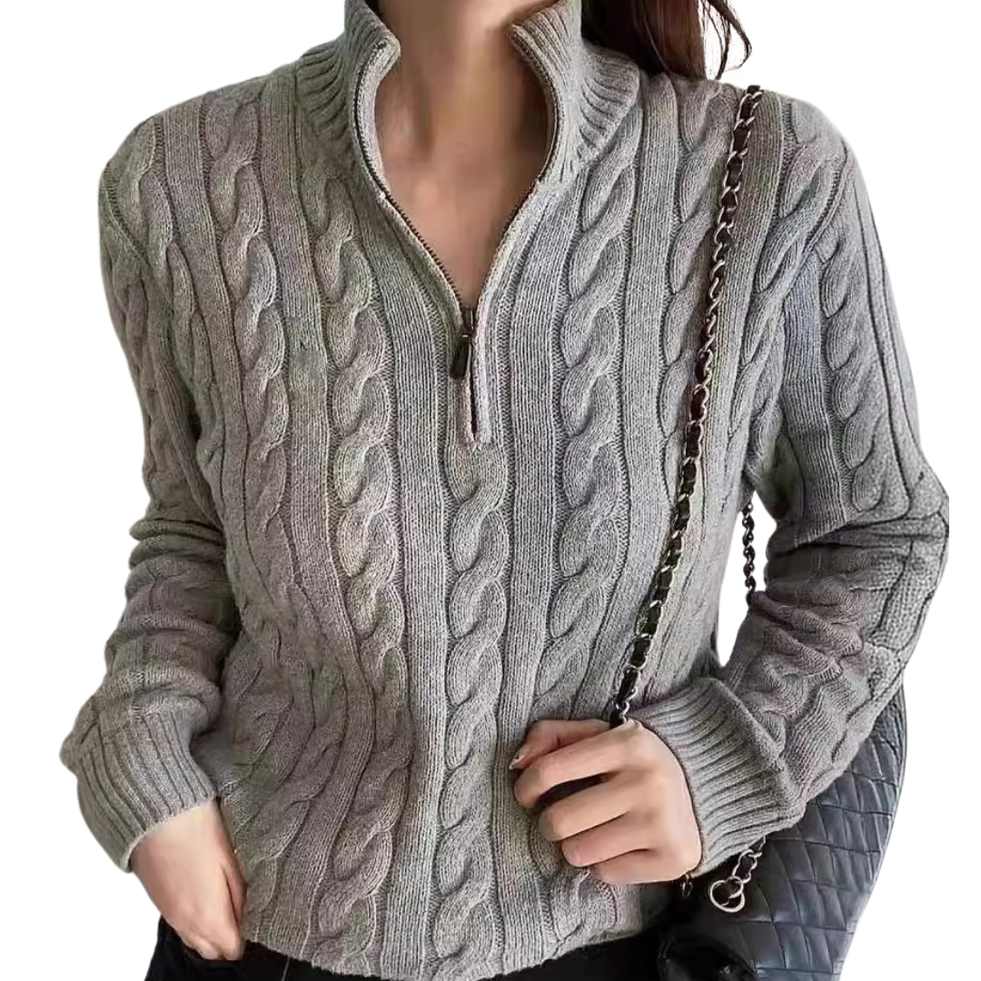 Dames Verbier Half Zip Trui