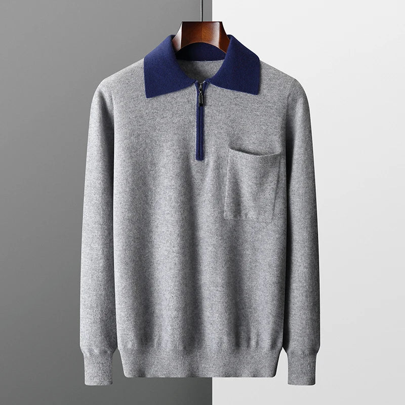 Modaura™ | 100% KASJMIER POLO MET RITSSLUITING