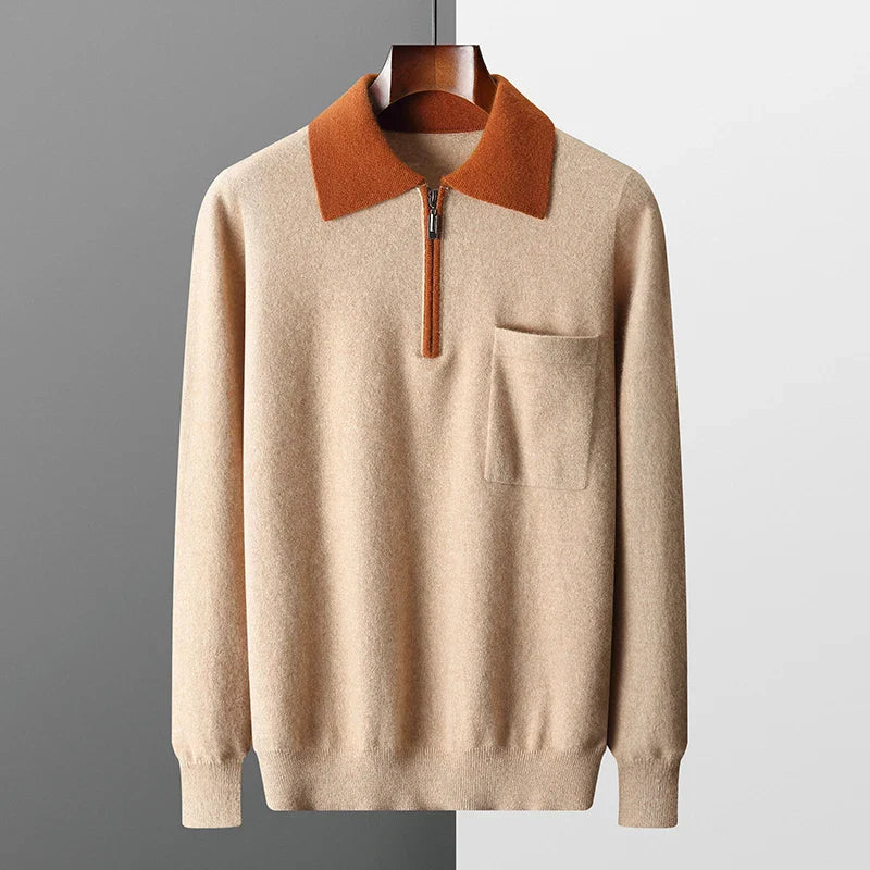 Modaura™ | 100% KASJMIER POLO MET RITSSLUITING