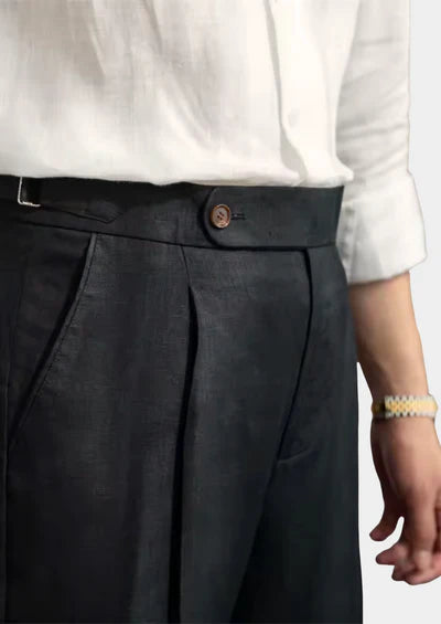 TOSCANE GEPLOOIDE KUSTBROEK - Zwart
