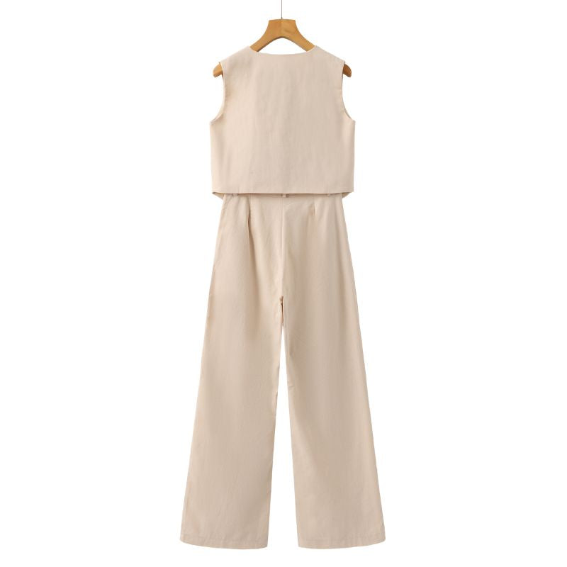 Classy Lady - Linnen Tweedelige Set