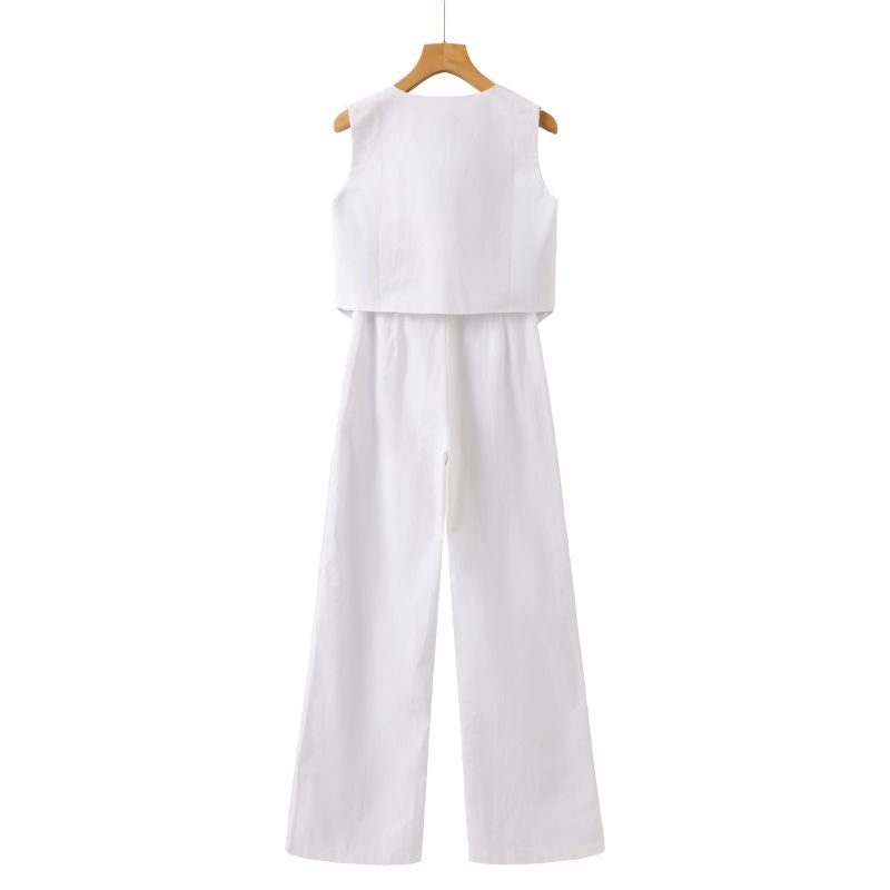 Classy Lady - Linnen Tweedelige Set