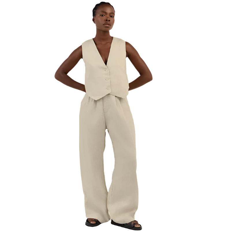 Classy Lady - Linnen Tweedelige Set