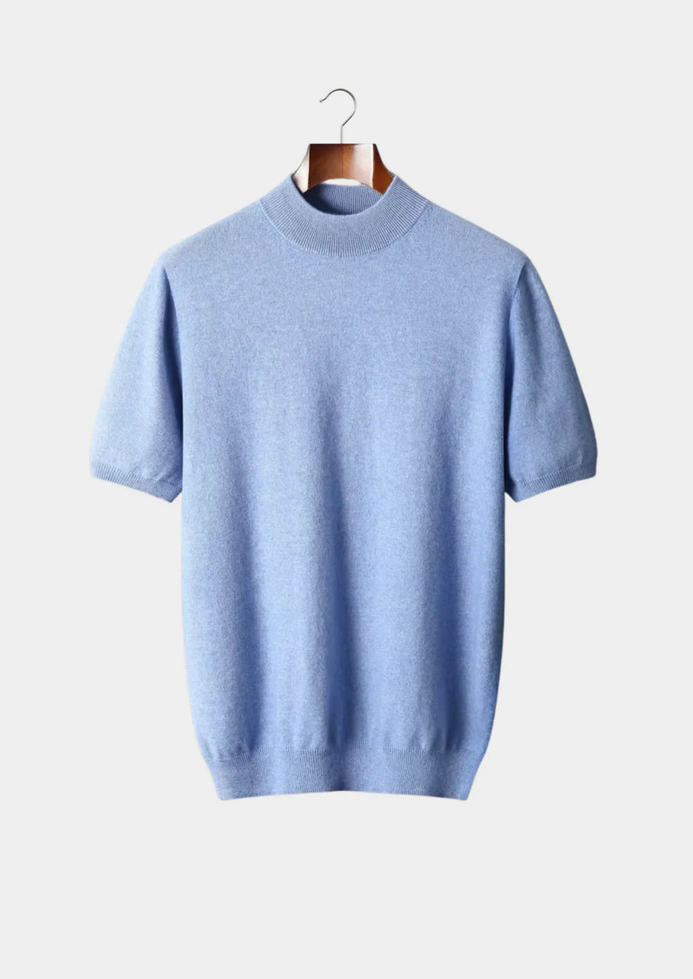 MIUM CASHMERE MOCK-NECK T-SHIRT