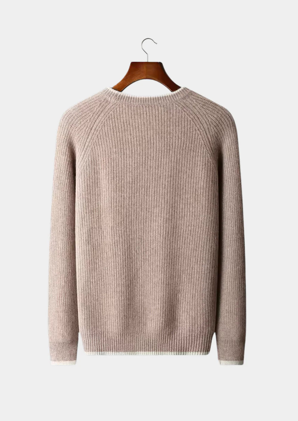 ZUIVERE EXTRA FIJNE MERINOWOL TWEEKLEURIGE CREWNECK
